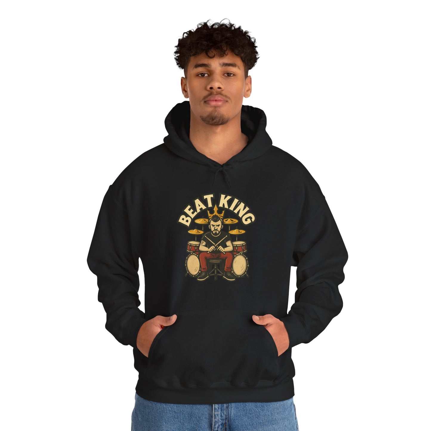 Beat King Hoodie - Drummer Unisex Sweatshirt - Lucky Spark