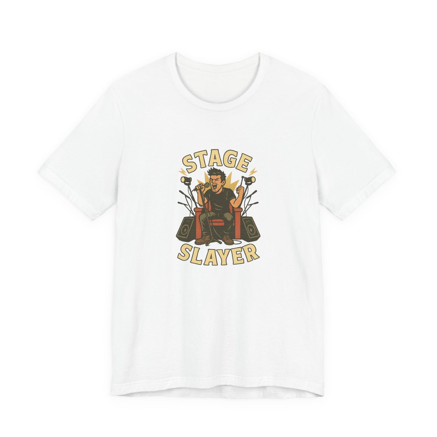Stage Slayer Unisex Jersey Tee - Music Lover Shirt - Lucky Spark