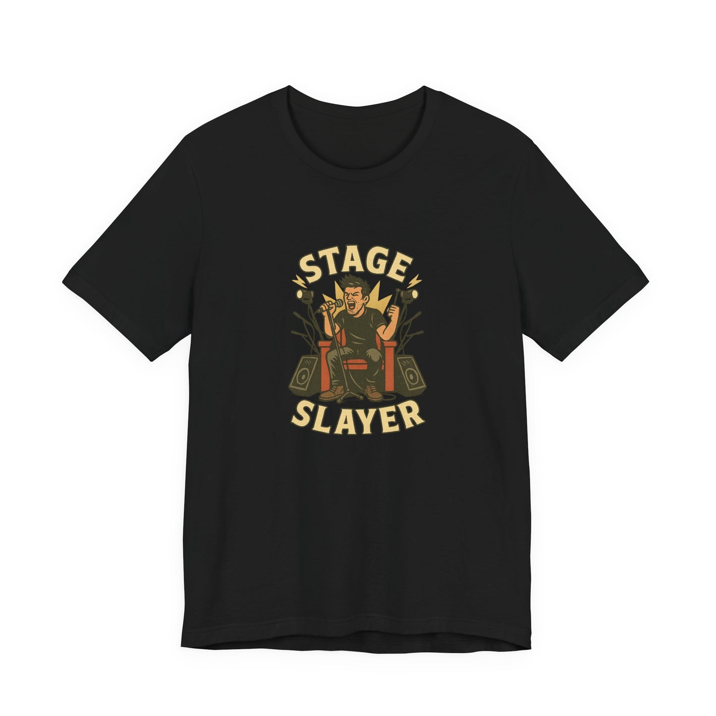 Stage Slayer Unisex Jersey Tee - Music Lover Shirt - Lucky Spark