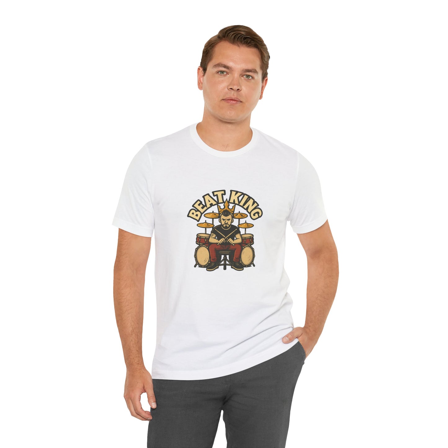 Beat King Drummer T-Shirt - Lucky Spark