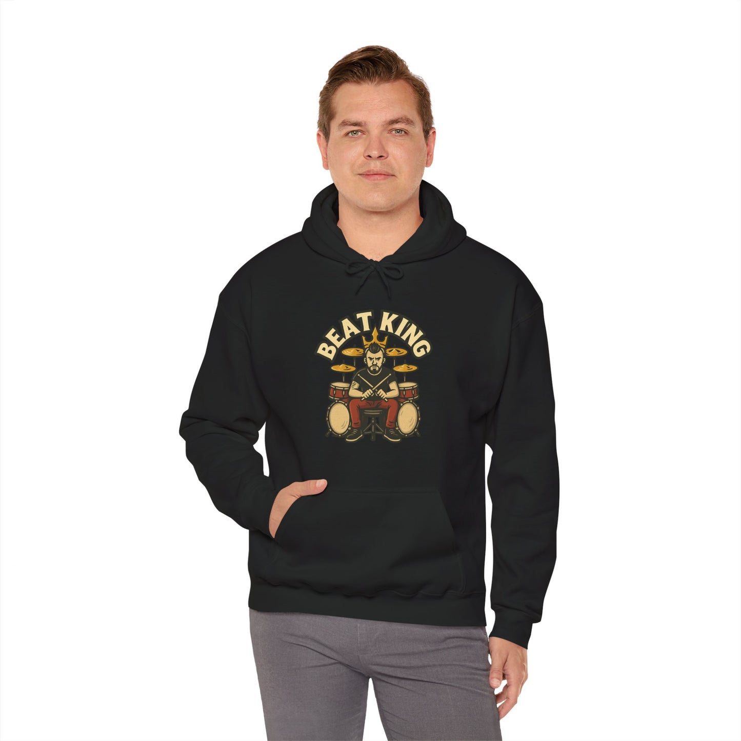 Beat King Hoodie - Drummer Unisex Sweatshirt - Lucky Spark
