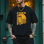 Corn – ’Cause Porn Is Frowned Upon Shirt displayed on a model, showcasing vibrant design and premium quality.