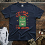 Cranking Christmas Into Overdrive Shirt featuring vibrant design on a soft, lightweight tee for holiday festivities.