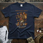 Gather around children β Tonight, we feast like legends Shirt featuring a whimsical design on a dark tee.