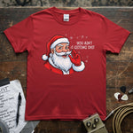 You Ain’t Getting Shit – Savage Santa Shirt with a playful Santa graphic.