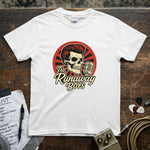 The Runaway Boys - Official Band Merch T-Shirt featuring a skull design and microphone graphic