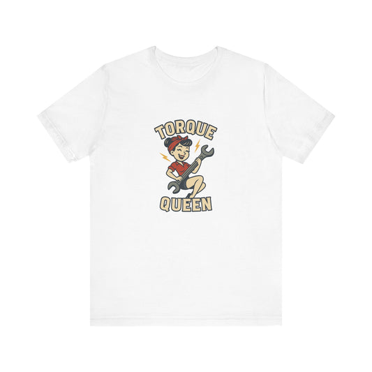 Torque Queen T-Shirt - Unisex Tee for Female Car Enthusiasts - Lucky Spark