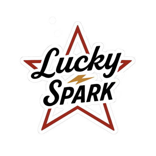 Lucky Spark Kiss-Cut Stickers - Bold Star Design for Laptops, Water Bottles, Journals, Scrapbooking, Gifts - Lucky Spark