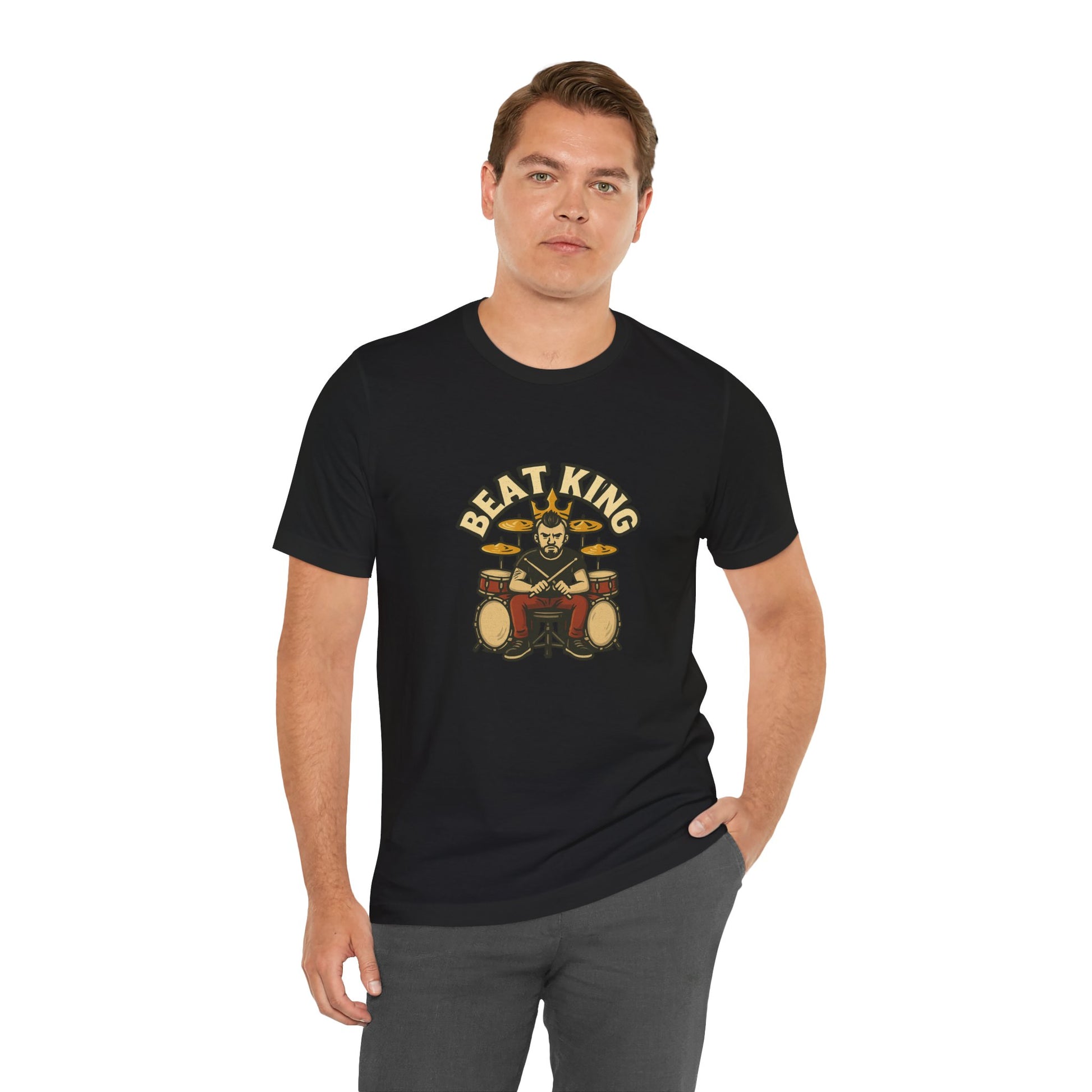 Beat King Drummer T-Shirt - Lucky Spark