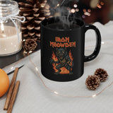 Iron Meowden Black Mug - Perfect Gift for Metal Fans, Cat Lovers, Coffee Lovers, Birthday, Halloween, Concerts