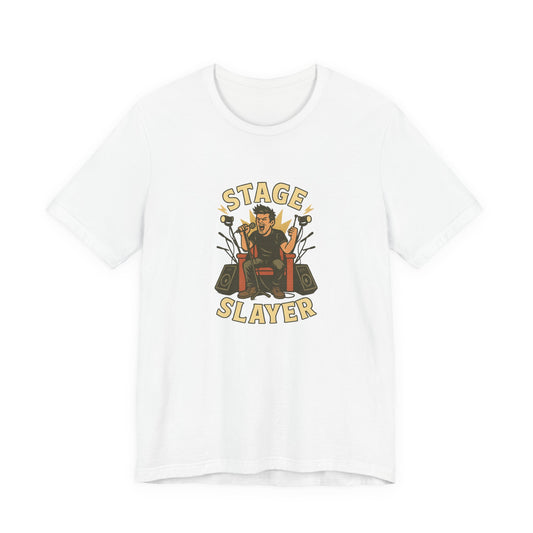 Stage Slayer Unisex Jersey Tee - Music Lover Shirt - Lucky Spark