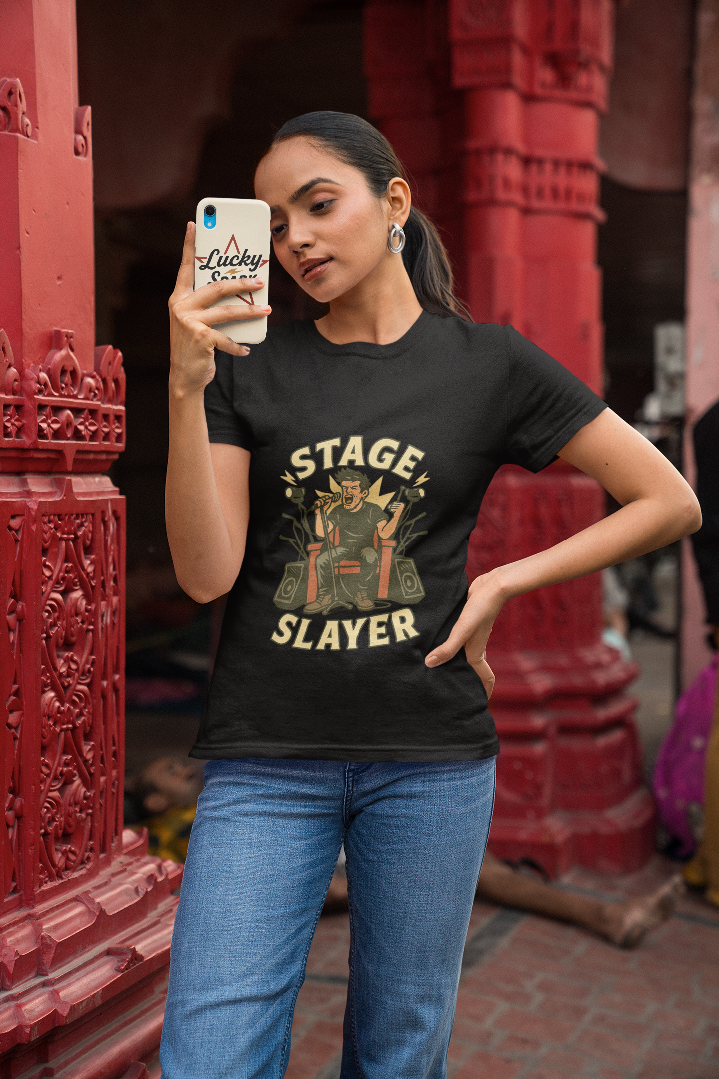 Stage Slayer Unisex Jersey Tee - Music Lover Shirt - Lucky Spark