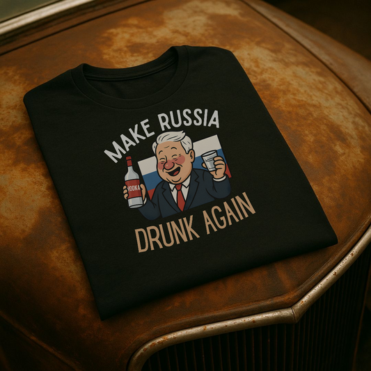 Make Russia Drunk Again T-Shirt – Funny Political Parody Tee