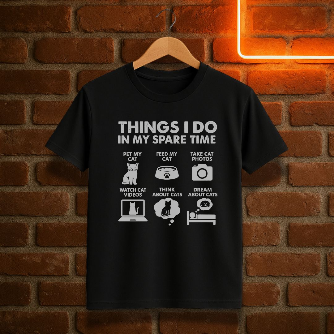Things I Do in My Spare Time – Cat Edition T-Shirt