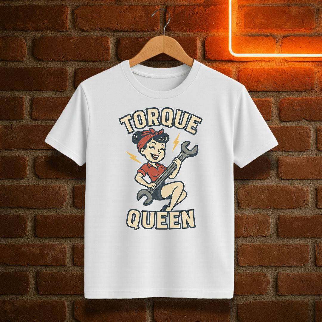 Torque Queen T-Shirt - Unisex Tee for Female Car Enthusiasts