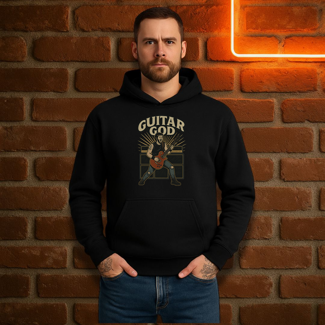 Guitar God Hoodie - Unisex Sweatshirt