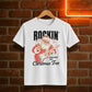 Rockin’ Around the Christmas Tree T-Shirt | Vintage Santa Guitar Christmas Tee