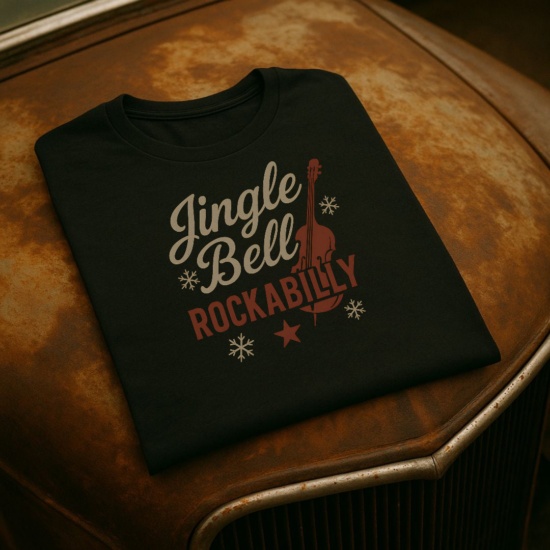 Jingle Bell Rockabilly T-Shirt | Vintage Christmas Rock Tee