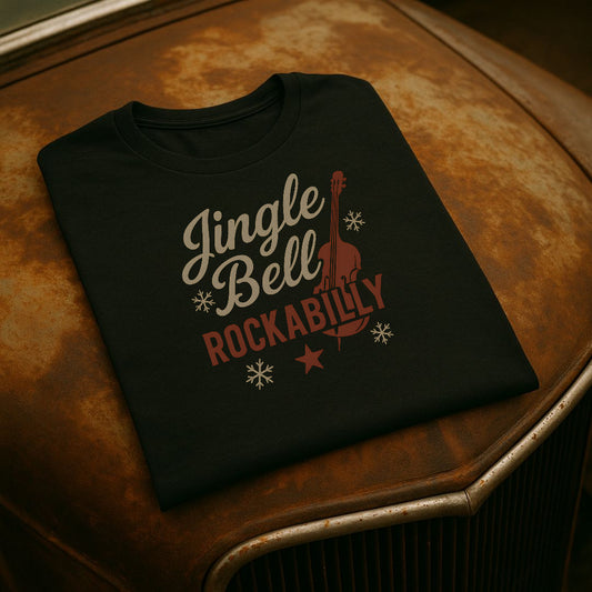 Jingle Bell Rockabilly T-Shirt | Vintage Christmas Rock Tee
