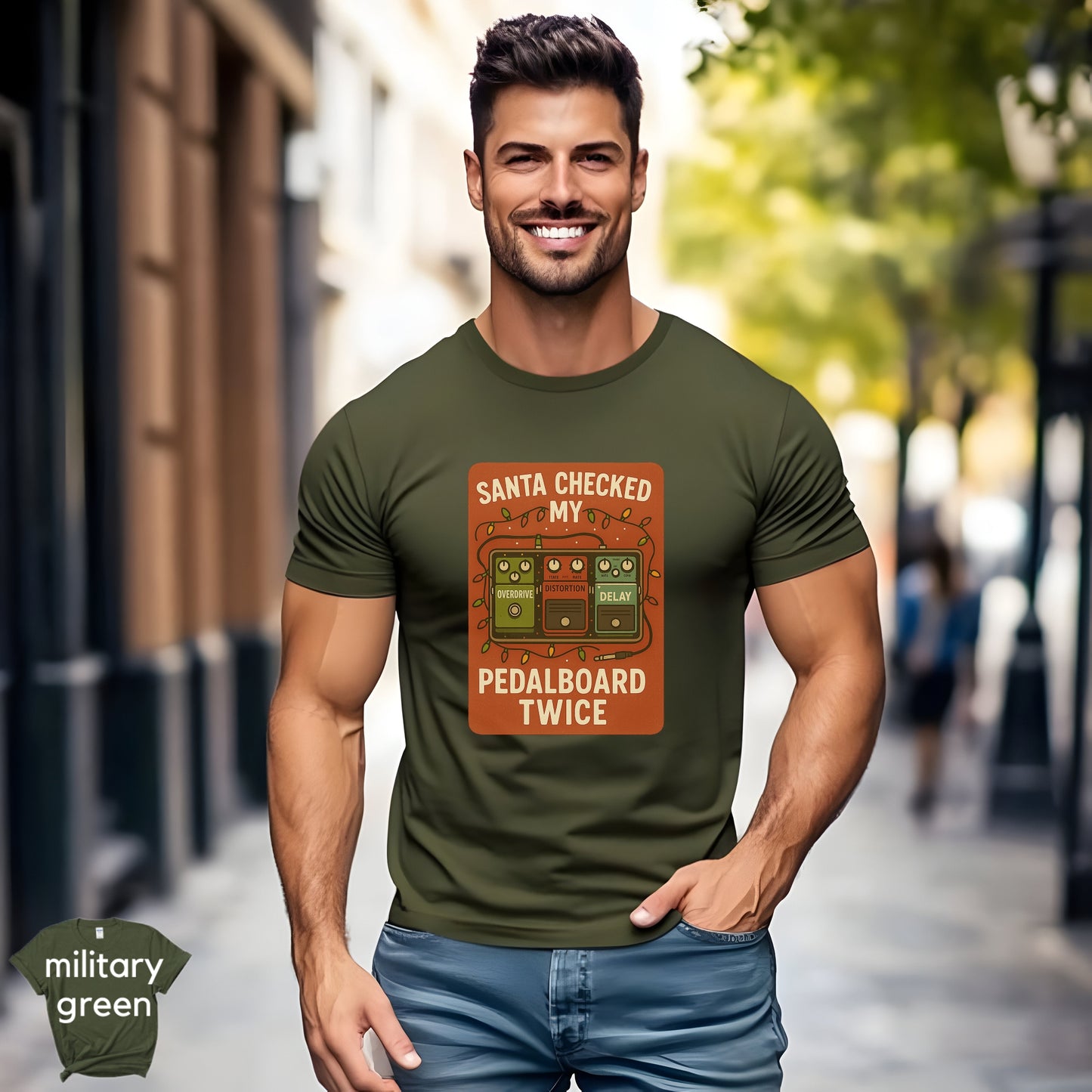 Santa Checked My Pedalboard Twice Shirt