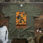Rock Out With My **** Out | Funny Guitar Rock Music T-Shirt displayed on a premium quality tee with vibrant graphics.