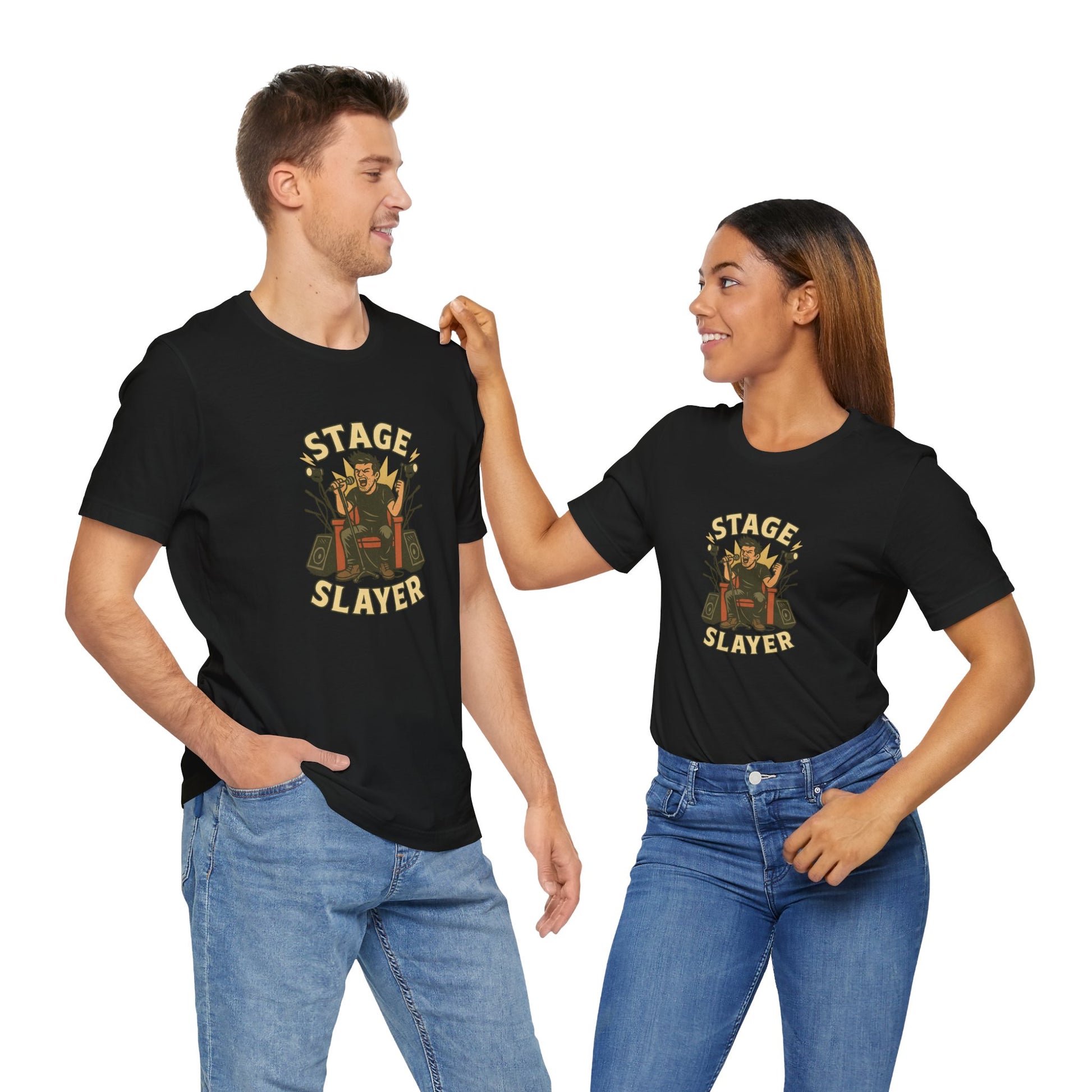 Stage Slayer Unisex Jersey Tee - Music Lover Shirt - Lucky Spark