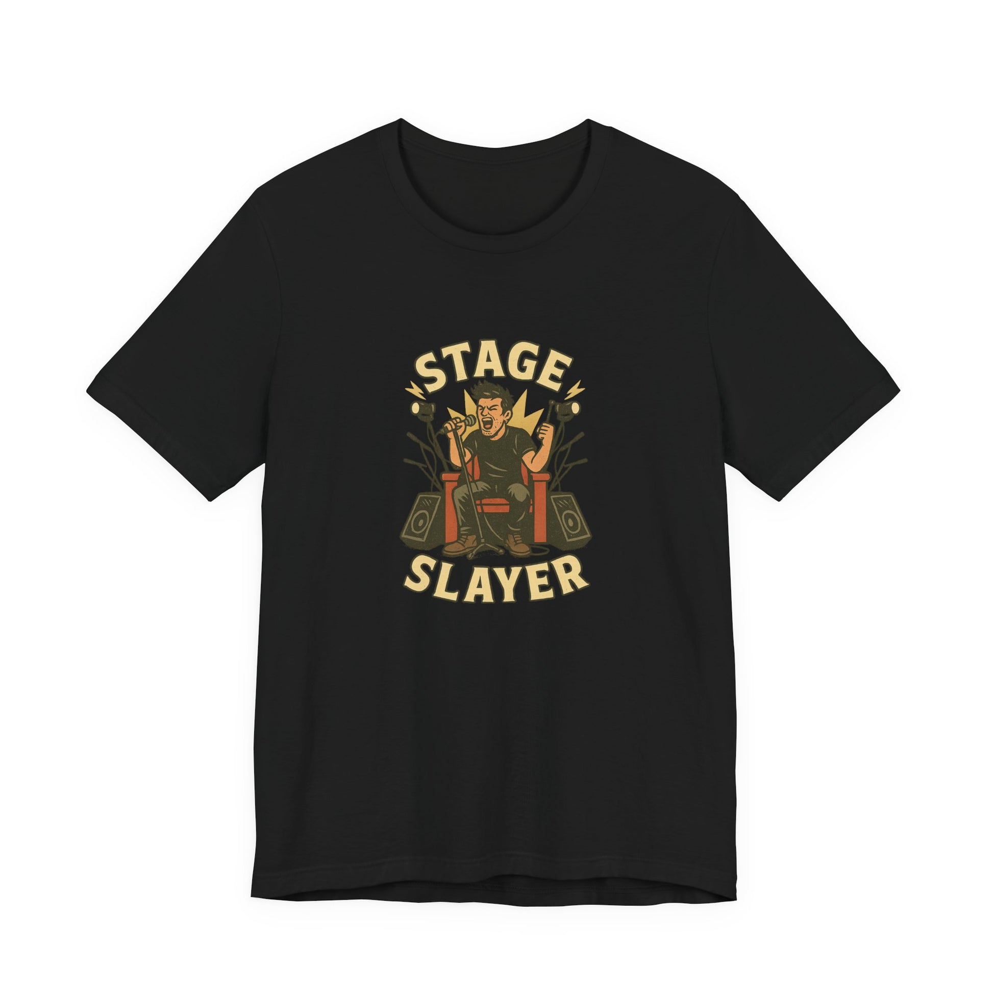 Stage Slayer Unisex Jersey Tee - Music Lover Shirt - Lucky Spark