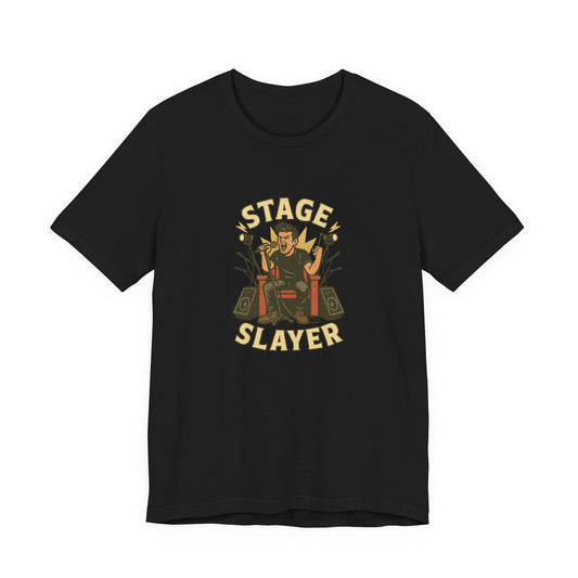 Stage Slayer Unisex Jersey Tee - Music Lover Shirt - Lucky Spark