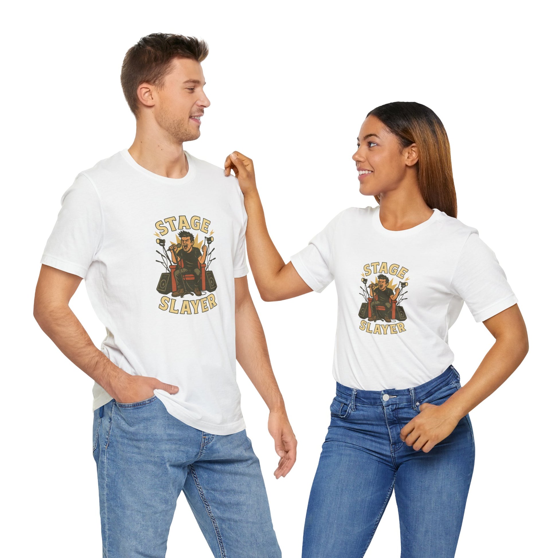 Stage Slayer Unisex Jersey Tee - Music Lover Shirt - Lucky Spark