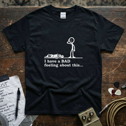 Deceased Santa Stick Figure Shirt featuring a stick figure with humorous text on a black premium tee by Lucky Spark.