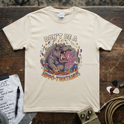 Don’t Be a Hippo-Twatamus Shirt featuring vibrant hippo design on premium quality tee by Lucky Spark.