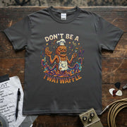 Don’t Be a Twatwaffle Shirt featuring vibrant design on premium gray tee by Lucky Spark.