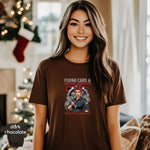 Fixing Cars & Breaking Stereotypes | Empowering Women Mechanic T-Shirt worn by a confident woman in a cozy setting.