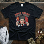 Make Russia Drunk Again Shirt featuring bold graphic and vibrant colors on a premium black tee.
